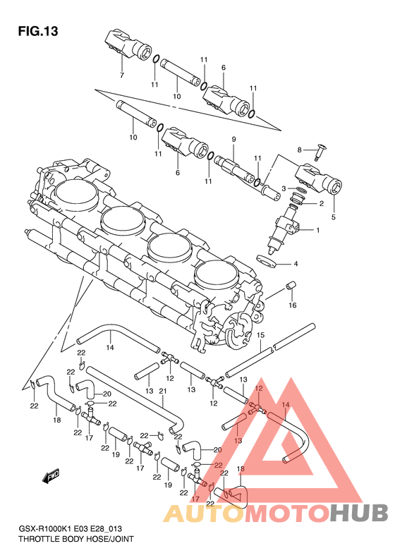 Throttle body hose/joint