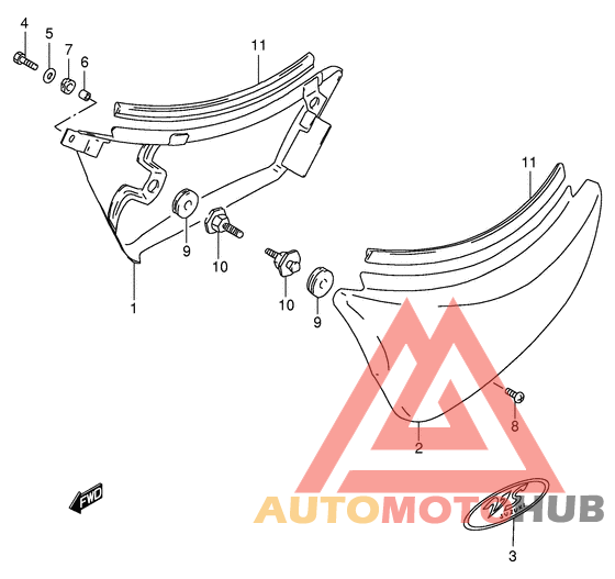 Обтекатель задний