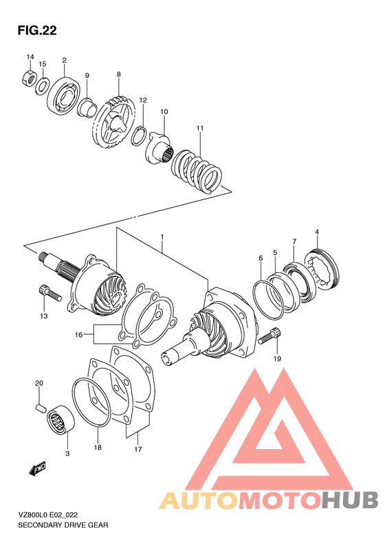 Secondary drive gear