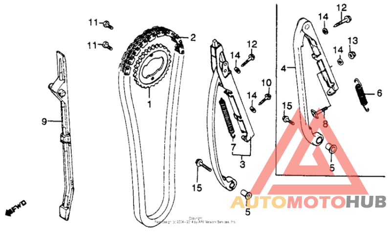 Cam chain + tensioner