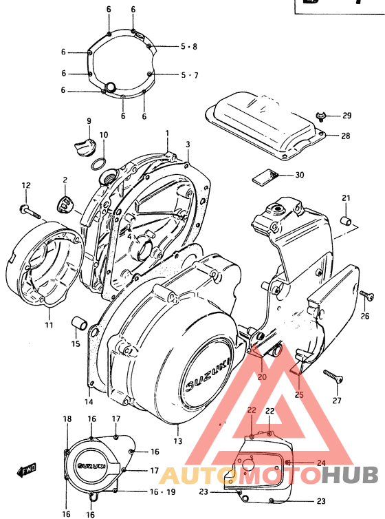 Crankcase cover ass`y  (v