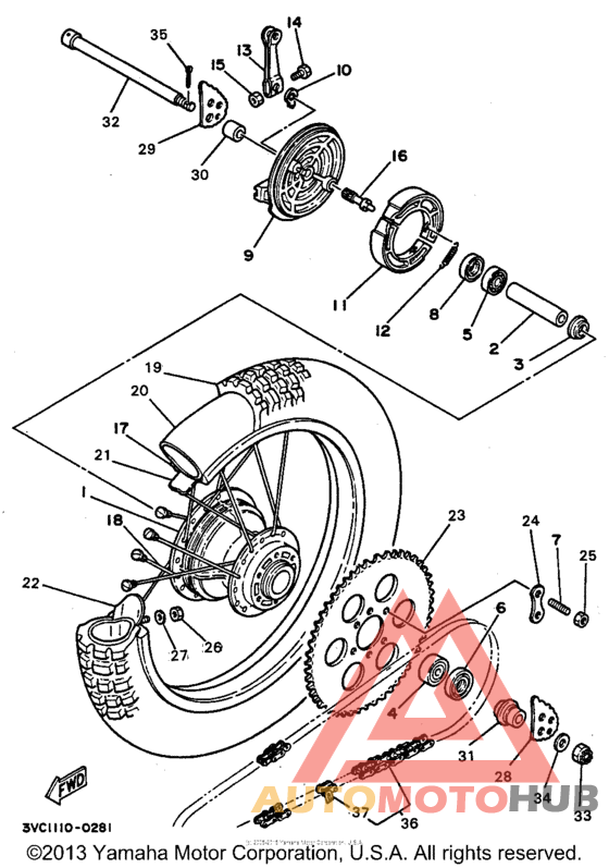 Переднее колесо