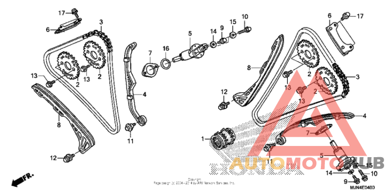 Cam chain + tensioner