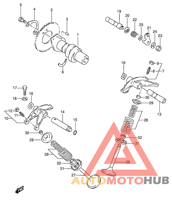 Распределительный вал-клапаны