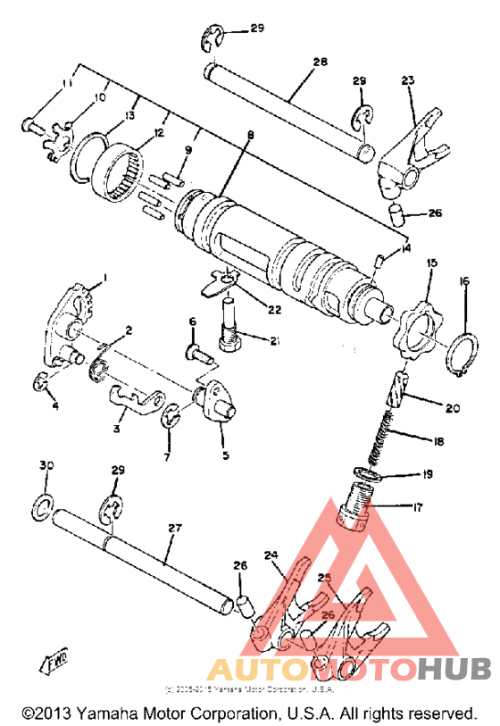 Shift shaft pedal