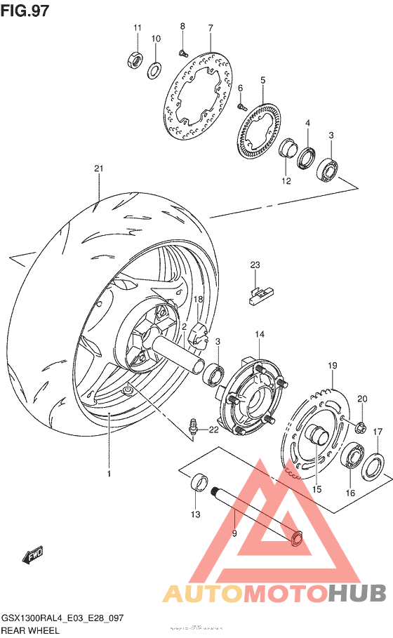 Rear Wheel (Gsx1300Ral4 E28)