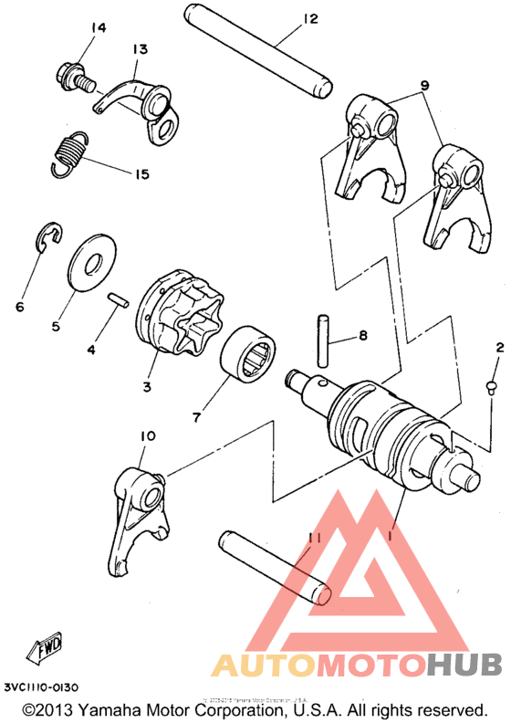 Shift cam - shift fork