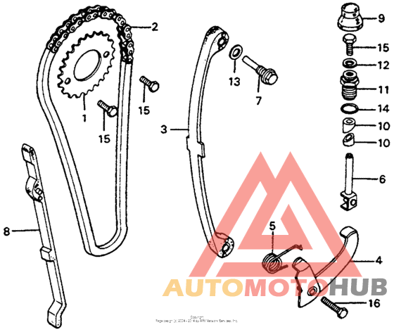 Cam chain + tensioner
