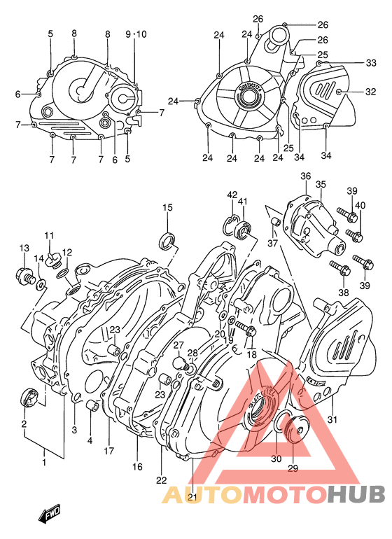 Crankcase cover ass`y  (v
