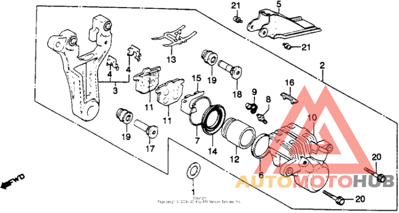 Rear brake caliper 80-81