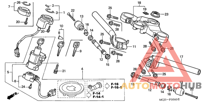 Handle pipe/top bridge