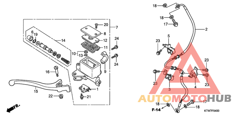 Fr. brake master cylinder