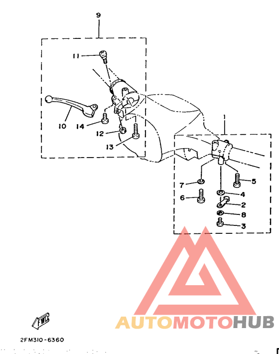 Handle switch. lever