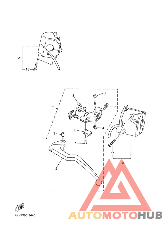 Handle switch. lever