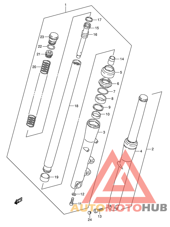 Вилка передней оси
