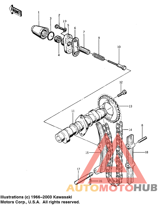 Camshaft/chain/tensioner