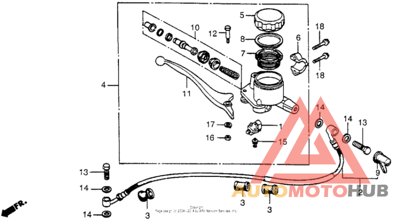 Front master cylinder i