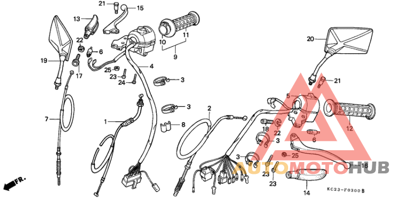 Handle lever/switch/cable