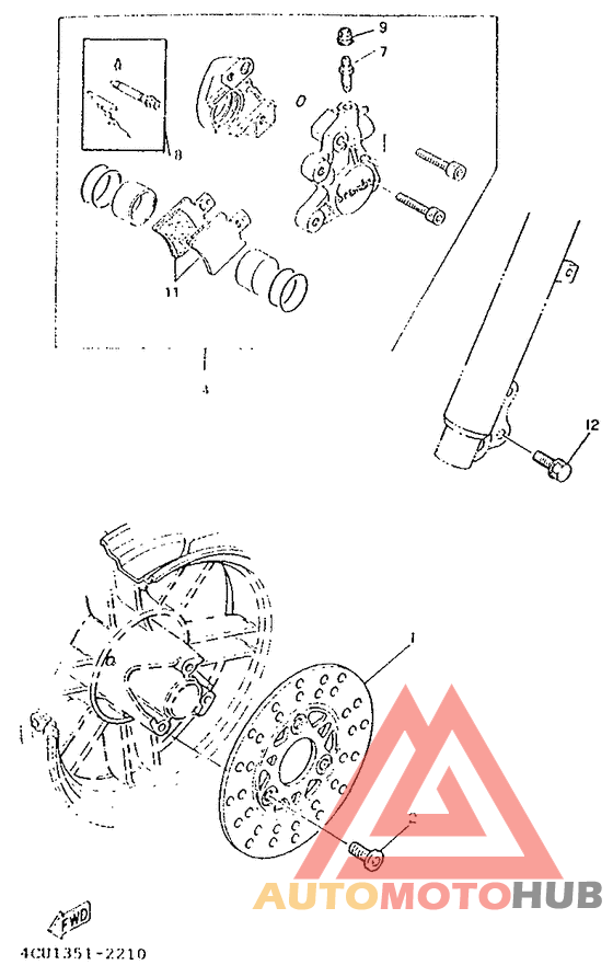 Front brake. caliper