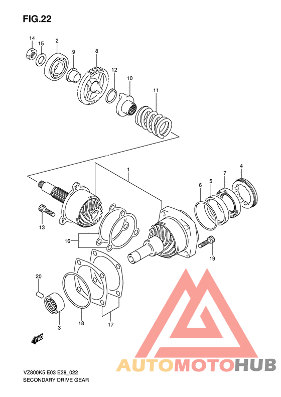 Secondary drive gear