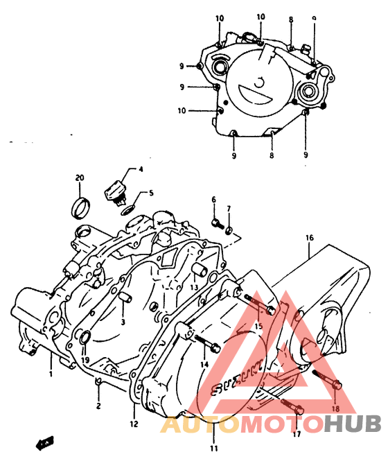 Crankcase cover ass`y  (v