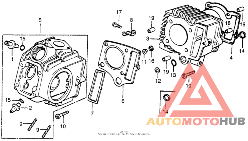 Cylinder head + cylinder