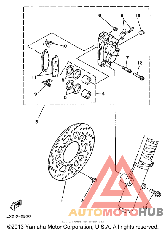 Front brake-caliper