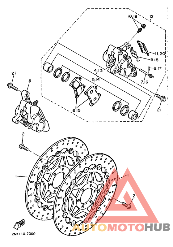 Front brake. caliper