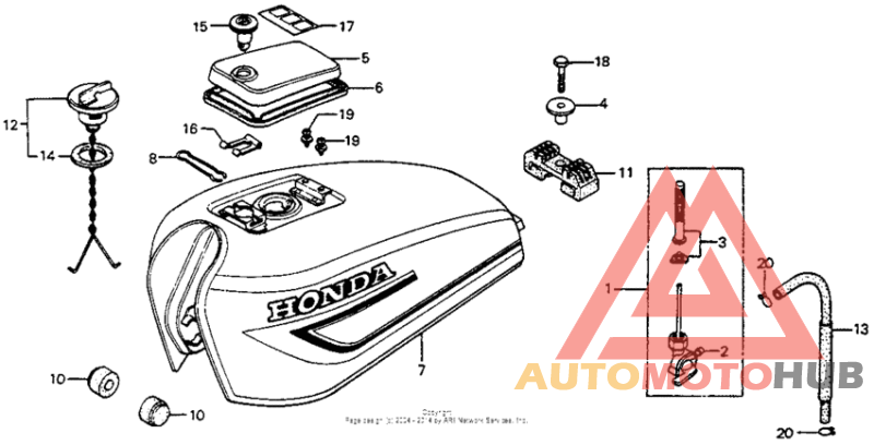 Fuel tank + fuel valve 79