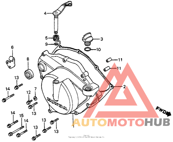 Right crankcase cover 82