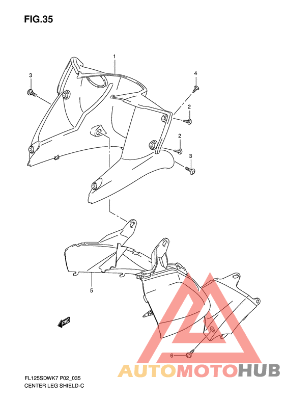Center leg shield