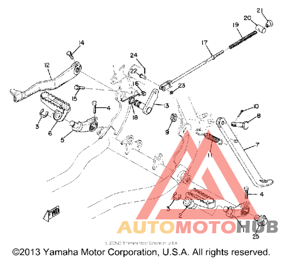 Stand - footrest - brake pedal