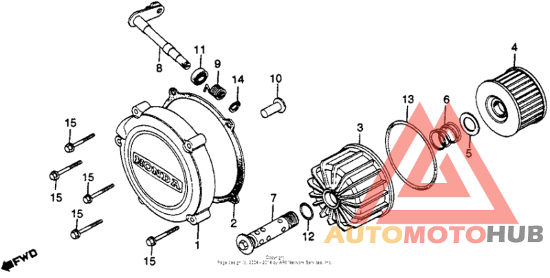 Clutch cover + oil filter