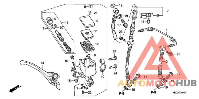 Fr. brake master cylinder