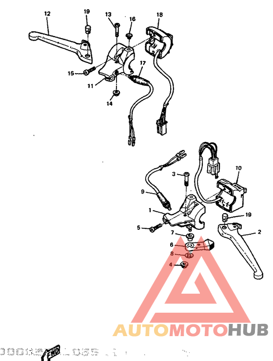 Handle switch. lever