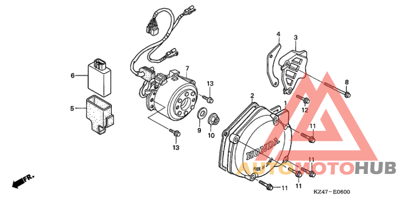 Left crankcase cover/ generator