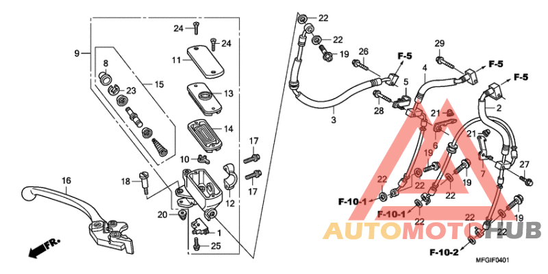 Fr. brake master cylinder