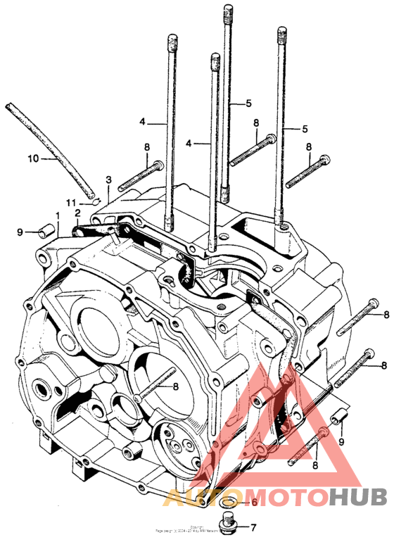 Right crankcase + left crankcase