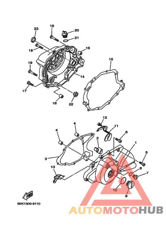 Crankcase cover ass`y  (v