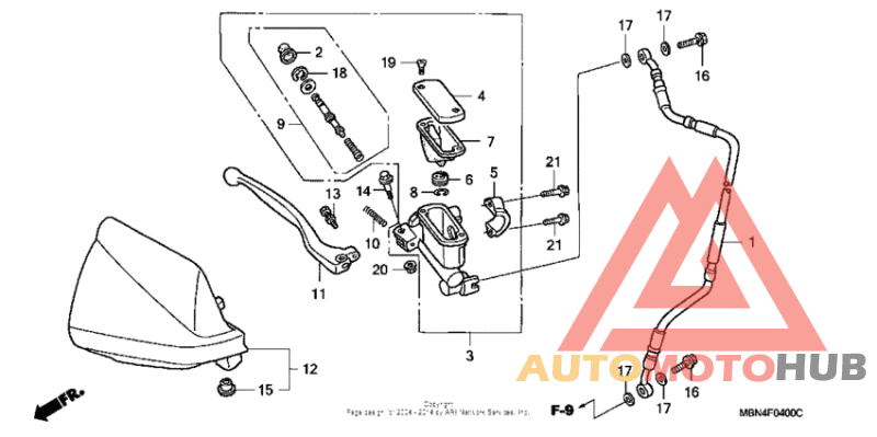 Front brake + master cylinder