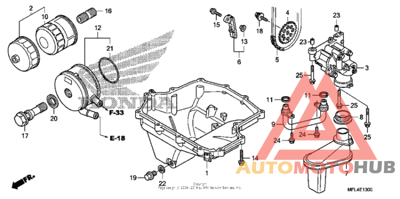 Oil pan + oil pump
