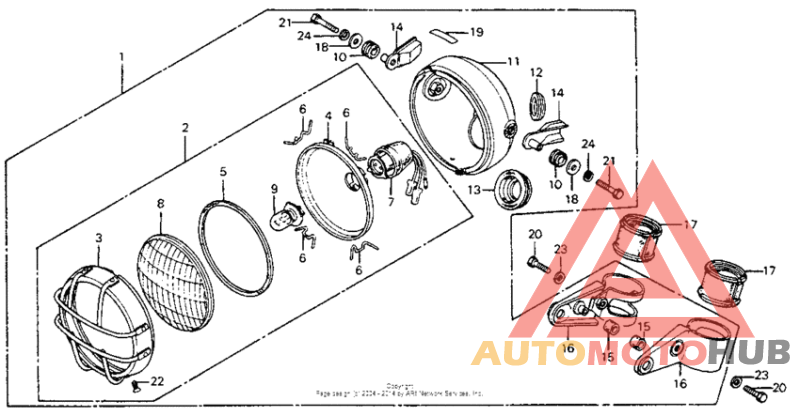 Headlight + headlight case 76-77
