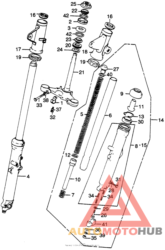 Front fork + steering stem