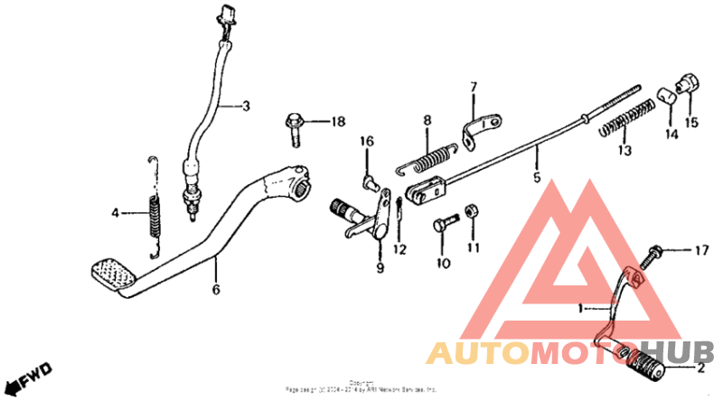 Brake pedal + change pedal