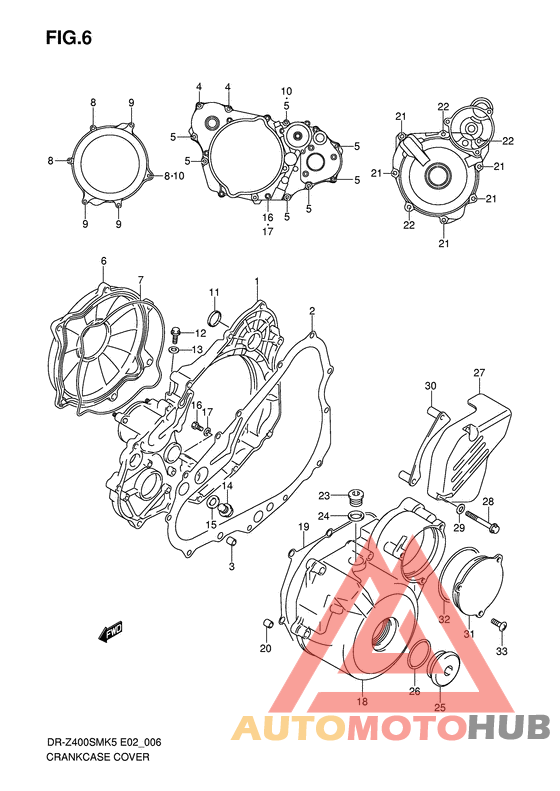Crankcase cover ass`y  (v
