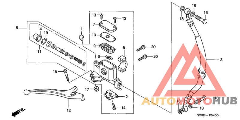 Fr. brake master cylinder