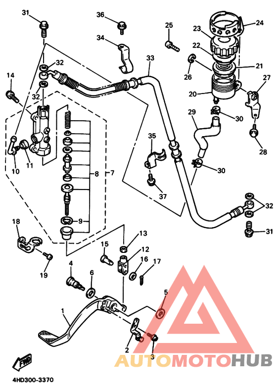 Rr master cylinder assy