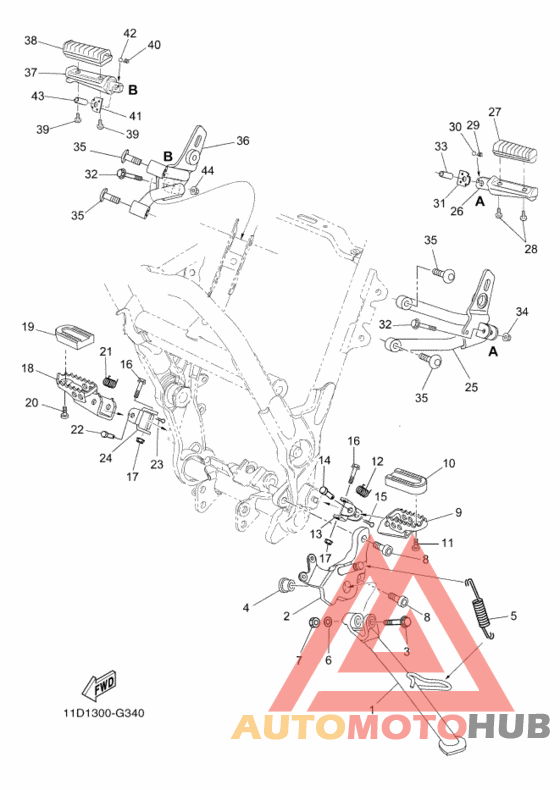 Support & repose pied