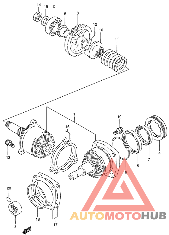 Secondary drive gear