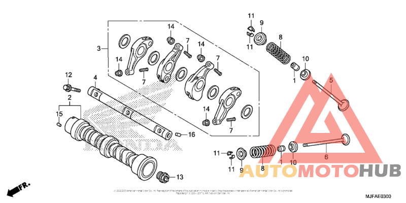 Распределительный вал и клапана